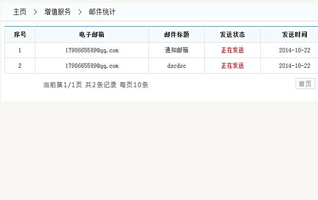 郵件統(tǒng)計(jì)