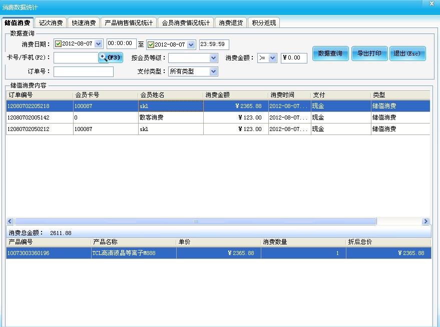 消費數(shù)據(jù)統(tǒng)計 消費數(shù)據(jù)統(tǒng)計